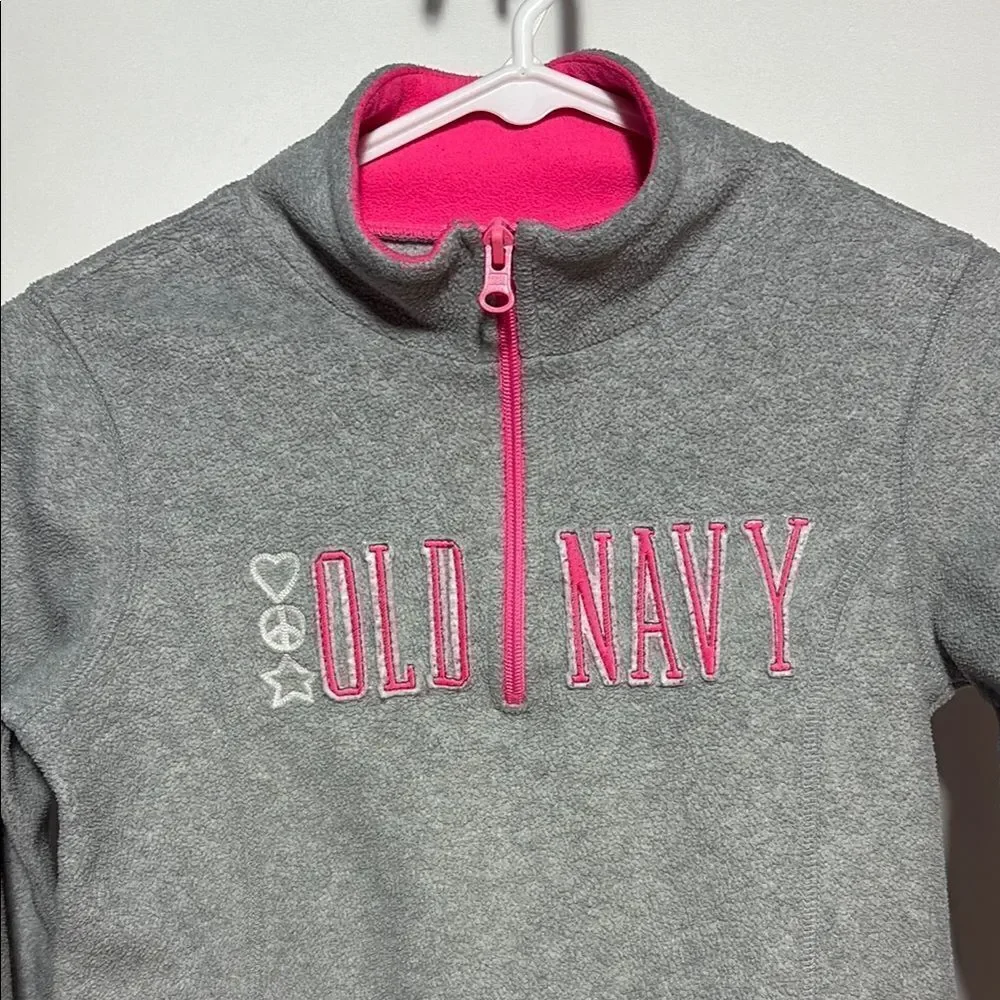 Old Navy Gray and Pink Sweatshirt Hoodie